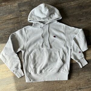 Champion Gray Sweatshirt Hoodie Classic Design